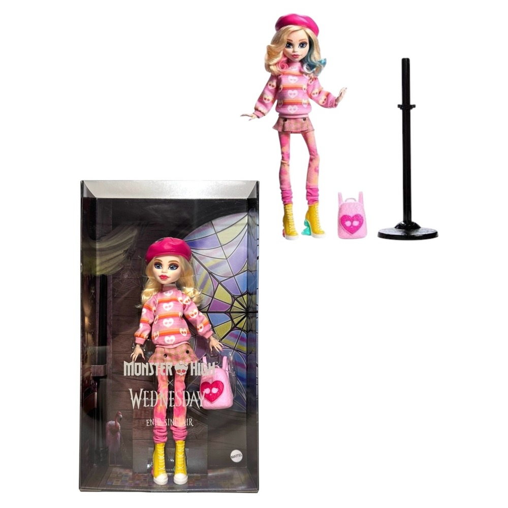 Monster High x Wednesday Enid Sinclair Doll Academy Pink Addams Family Mattel